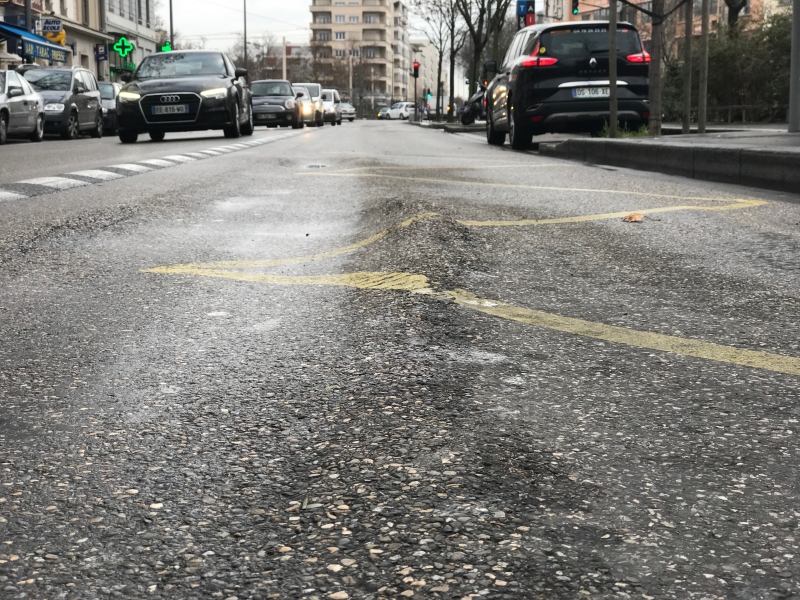 Rutting on road and roundabout | Innovative Texgrid solutions